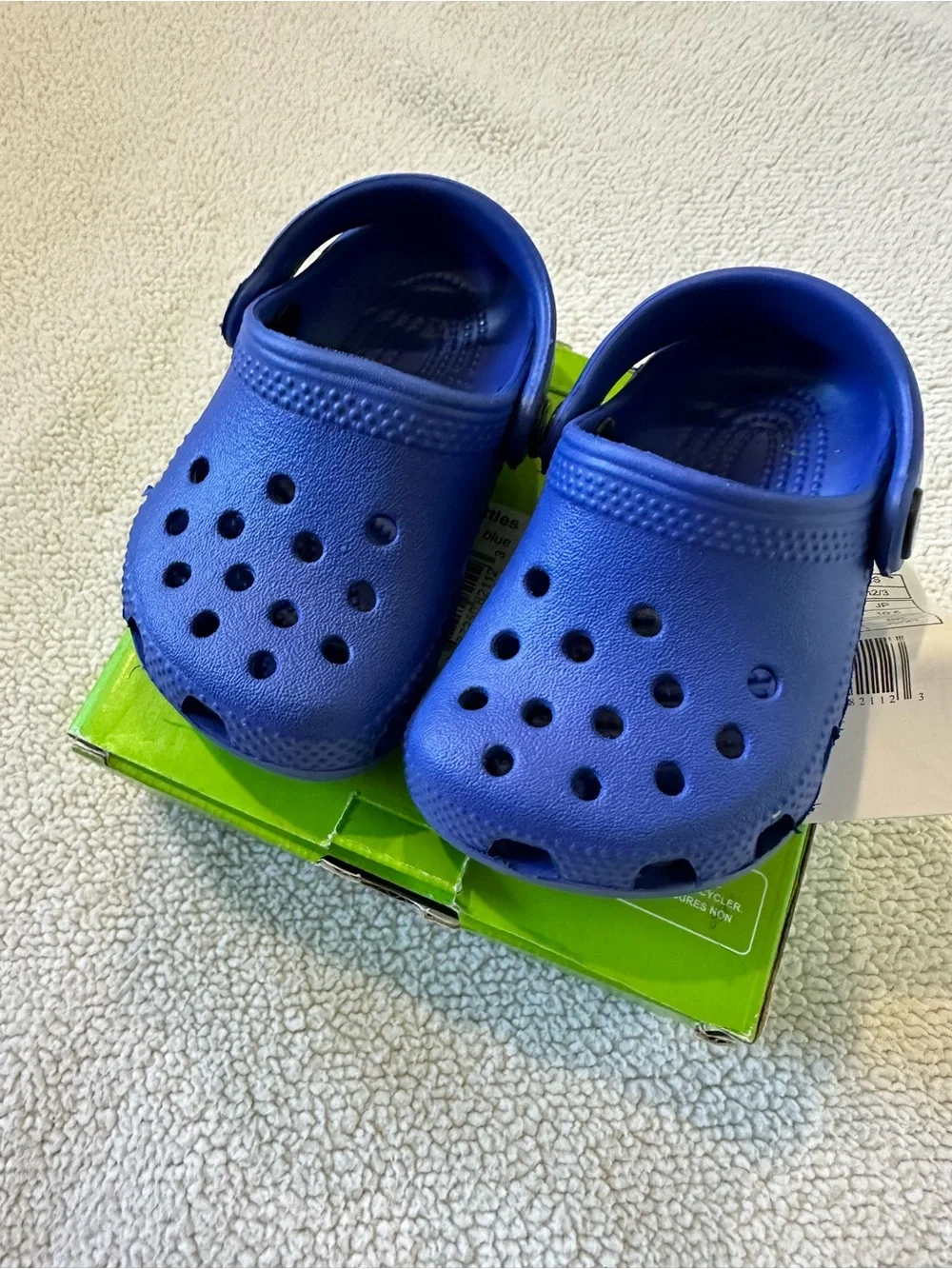 Crocs Littles Classic Clogs Blue Baby Size 2-3 w/ Box